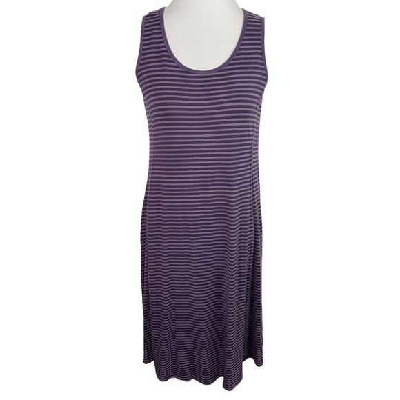 Heartstring Purple Striped Sleeveless Tent Dress Small - Picture 6 of 6